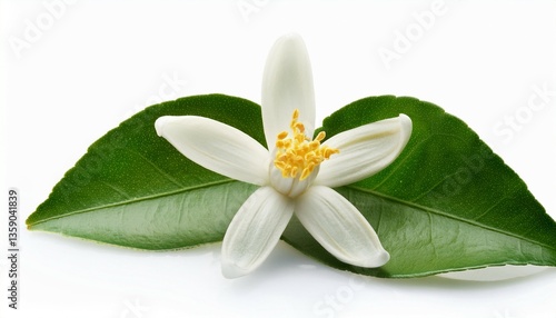 lemon flower isolated on white heritage