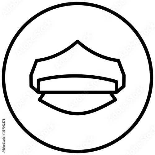 Police Hat Icon Style