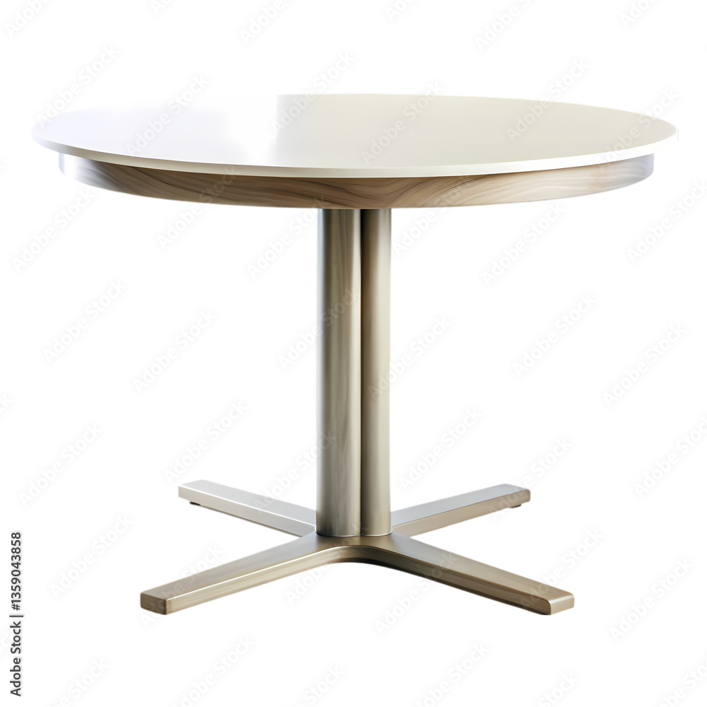 Round Dining Table, White Top Round Dining Table, White Top