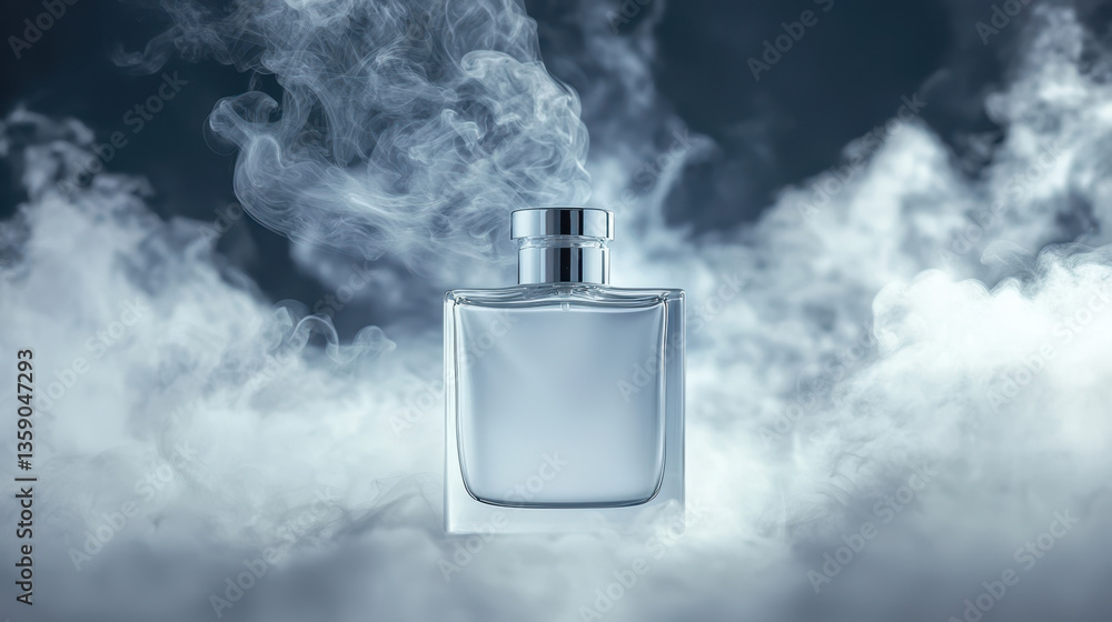 captivating close up shot of perfume bottle surrounded by swirling incense smoke, evoking sense of mystery and allure captivating close up shot of perfume bottle surrounded by swirling incense smoke, evoking sense of mystery and allure