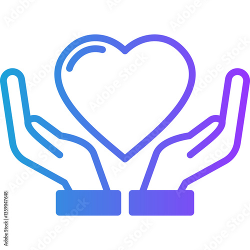 Engage glyph gradient icon