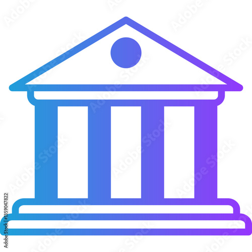 Government glyph gradient icon