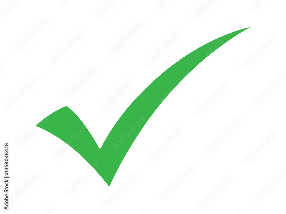 Green Check Mark Isolated on transparent Background Green Check Mark Isolated on transparent Background