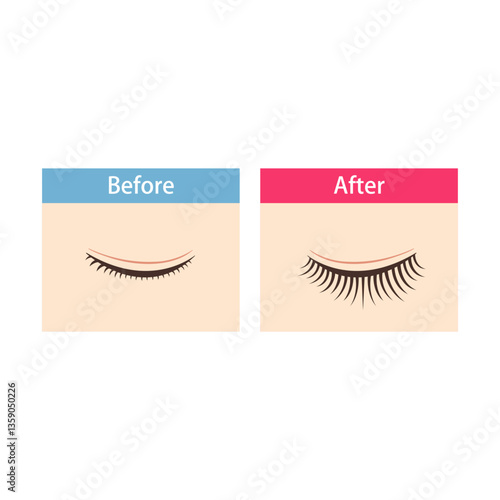 アイメイク前と後の比較 before after