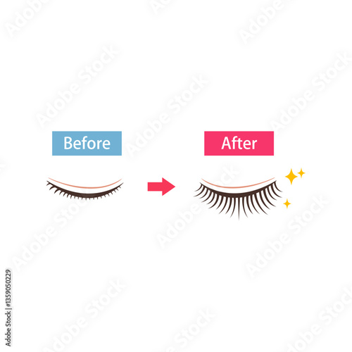 アイメイク前と後の比較 before after