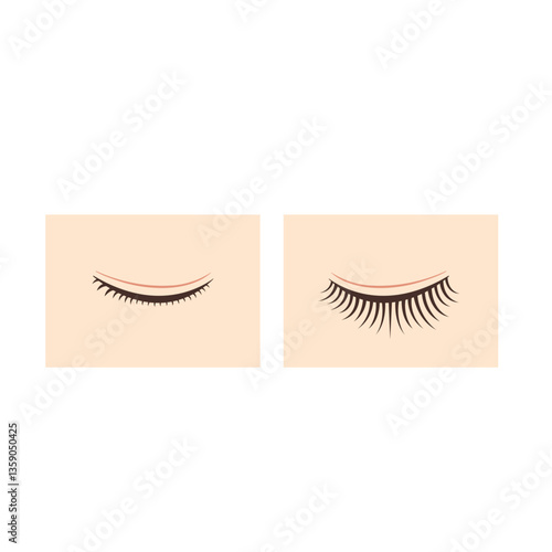 アイメイク前と後の比較 before after