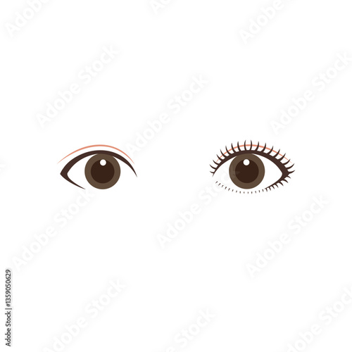 アイメイク前と後の比較 before after