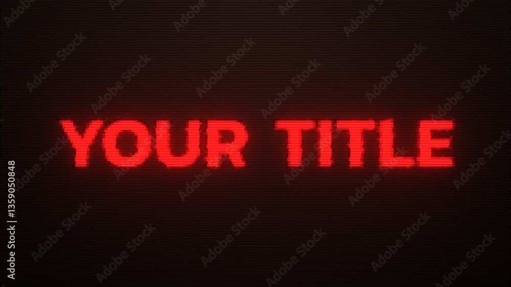 Warning Signal Text & Title Intro Stock Template | Adobe Stock