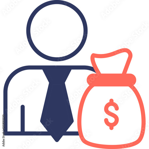 Investor glyph color icon