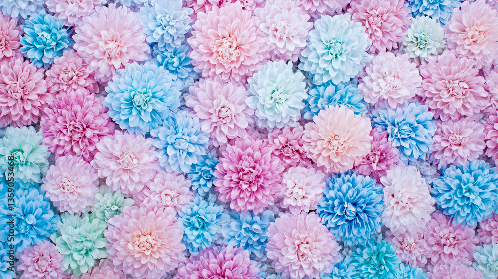Fototapeta premium Pastel Bloom: A Gentle Floral Surface for Spring