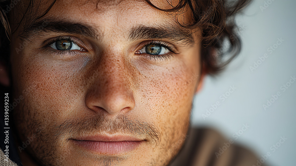Portrait of a Handsome Man with Flawless Skin and a Confident Smile Portrait of a Handsome Man with Flawless Skin and a Confident Smile