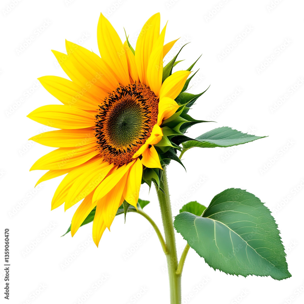 Fototapeta premium Vibrant Sunflower in Bloom: A Captivating Close-up
