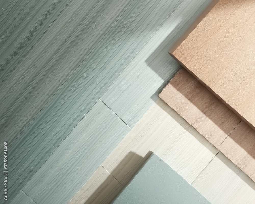 Obraz premium three panels of wood-like materials in neutral tones