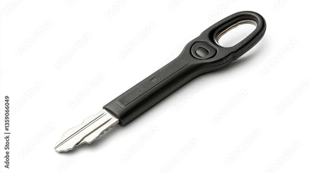 Key impression - security concept isolated on white background Key impression - security concept isolated on white background
