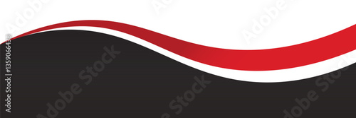Free Download Abstract red waves are flowing on black and white background. red line background curve element. Suit for business, cover, header, wallpaper, corporate, website, flyer - GFXLoad