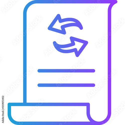 Return line gradient icon