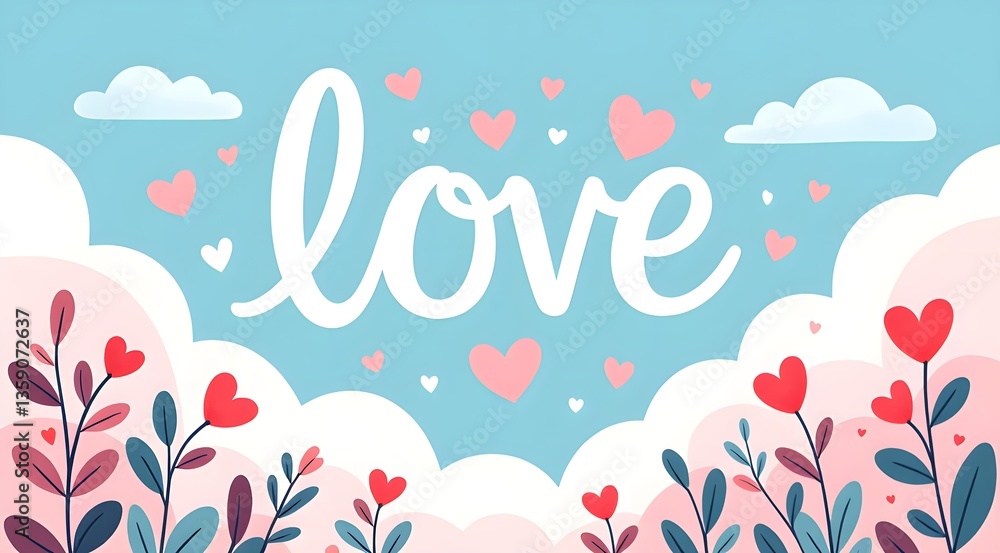 Romantic flower fields full of love Romantic flower fields full of love