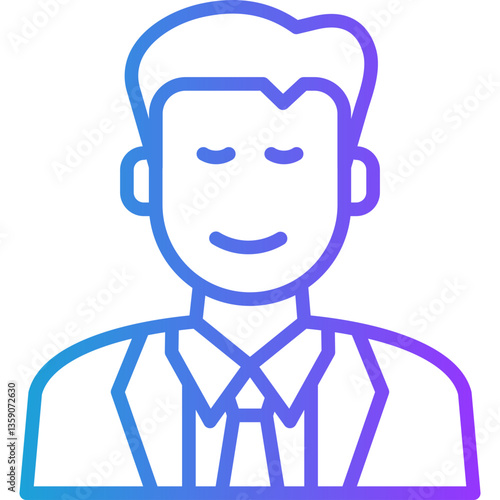 Manager line gradient icon