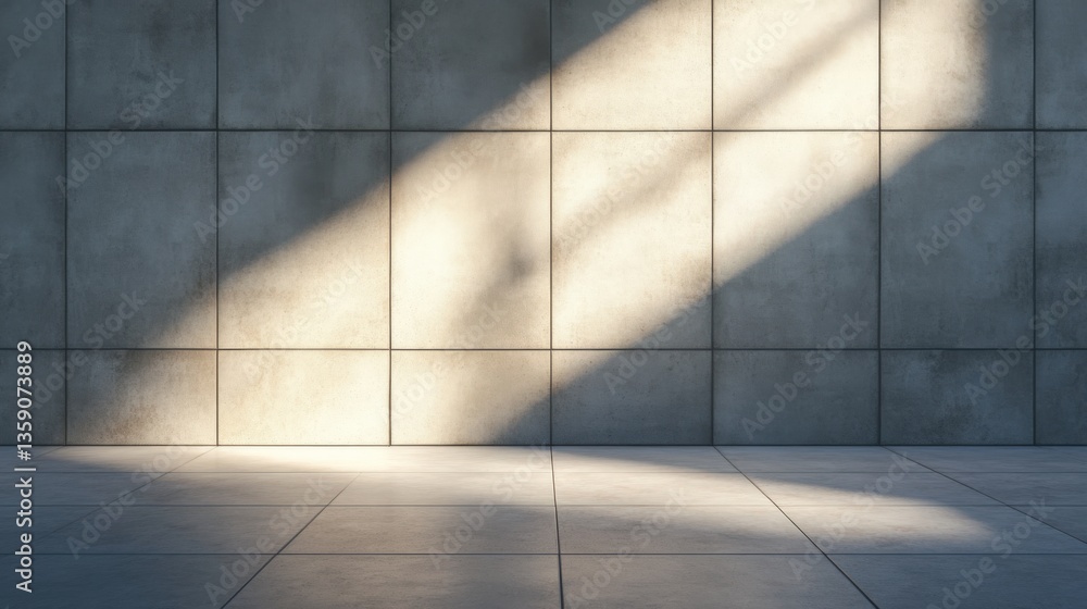 Obraz premium Sunlight on concrete wall