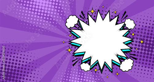 Wallpaper Mural Blank comic with speech bubble. Retro pop art, Vector illustration Torontodigital.ca