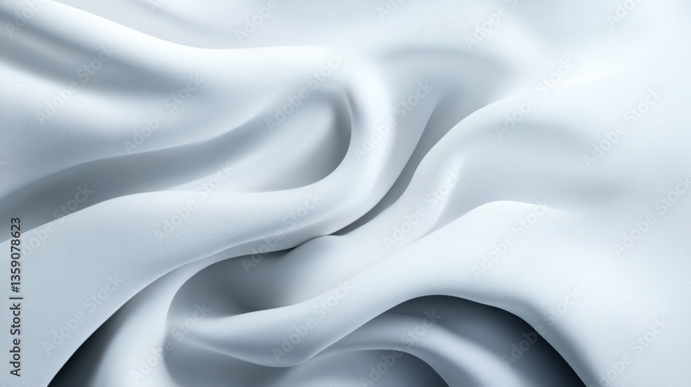 Obraz premium White fabric with flowing folds