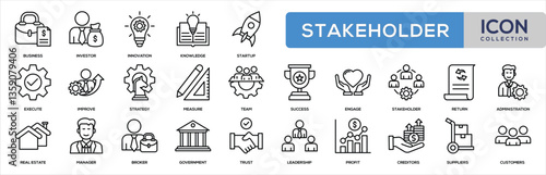 Stakeholder Line Icon Collection