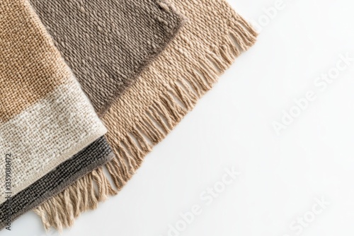 Layered Woven Rugs with Natural Hues: A Cozy Home Decor Collection