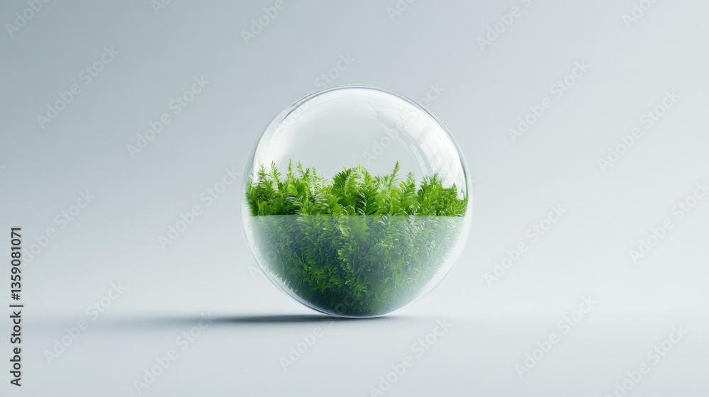 Ferns in glass sphere Ferns in glass sphere