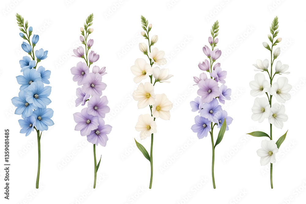 Obraz premium Watercolor Flower Element Set