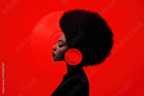Woman listening to music