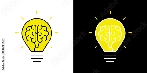 Light Bulb line icon vector, isolated on white background. Idea sign, solution, thinking concept. Lighting Electric lamp, electricity, shine, shiny. Flat style for graphic design, logo, web site, UI.