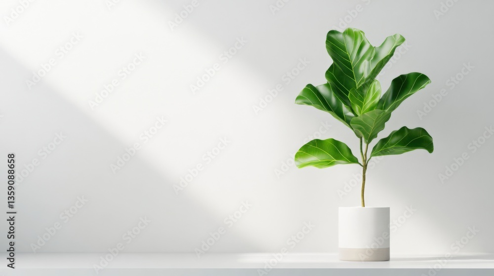 Fiddle-leaf fig on shelf Fiddle-leaf fig on shelf