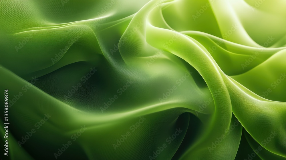 Green Silk Fabric Drape Green Silk Fabric Drape