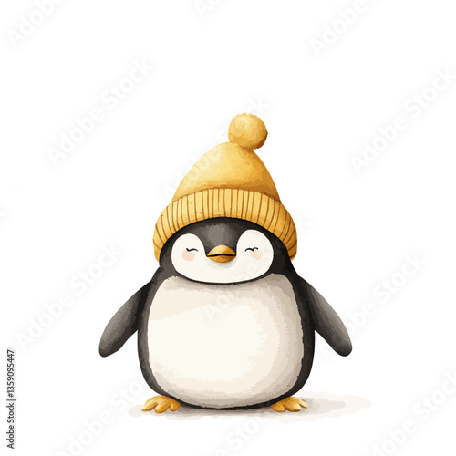 Charming Penguin in Yellow ...
