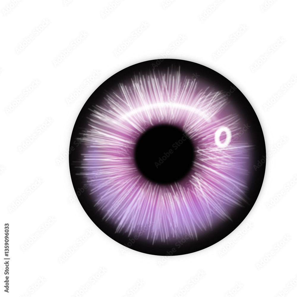 Purple iris of eye Purple iris of eye