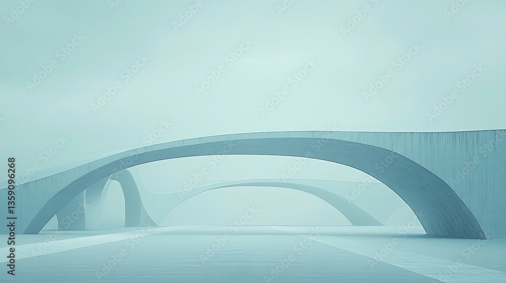 Obraz premium Abstract bridge scene in pale light