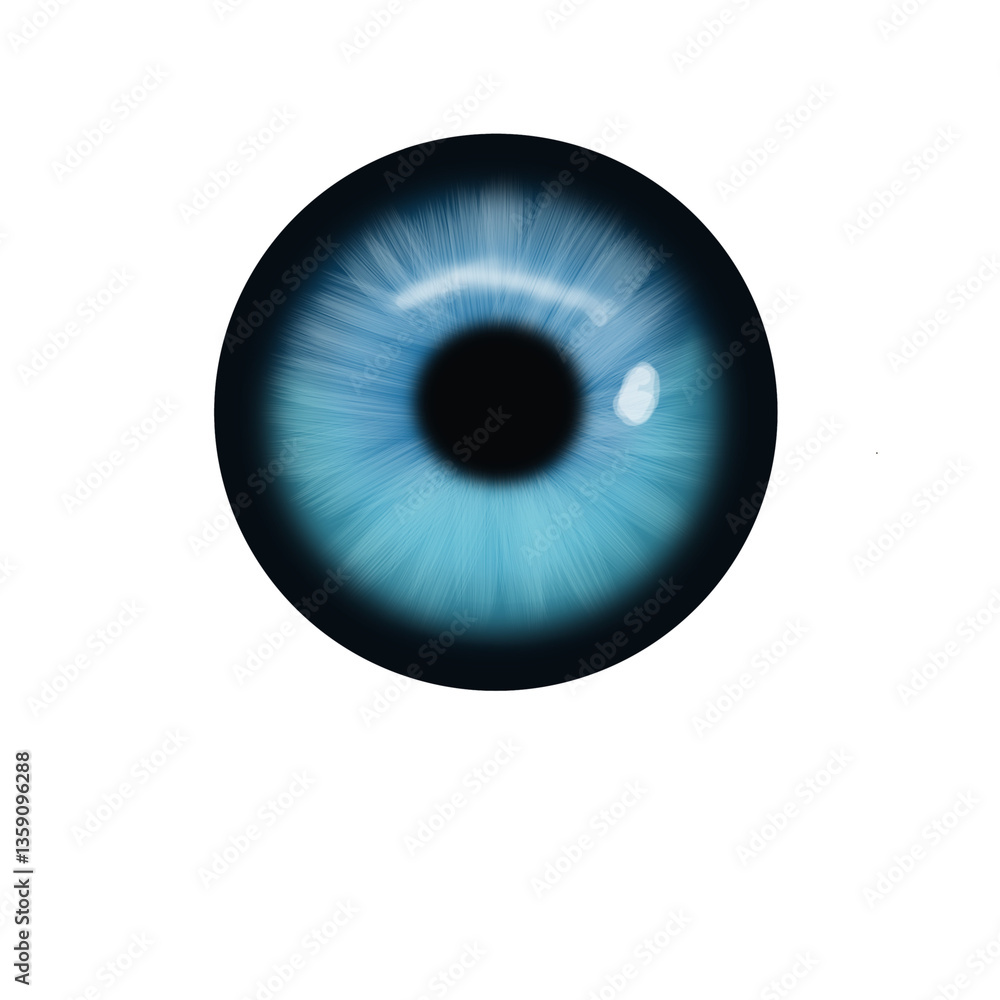 Blue lens of Eye illustration Blue lens of Eye illustration