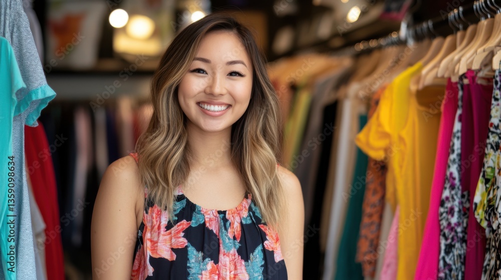 Confident Young Woman Owning a Boutique Confident Young Woman Owning a Boutique