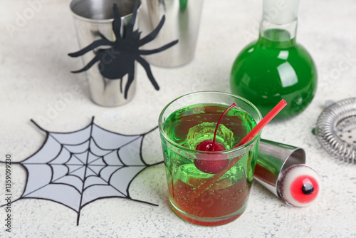Glass of delicious green co...