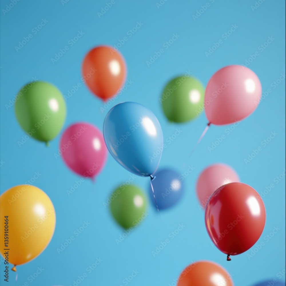 Colorful floating balloons Colorful floating balloons
