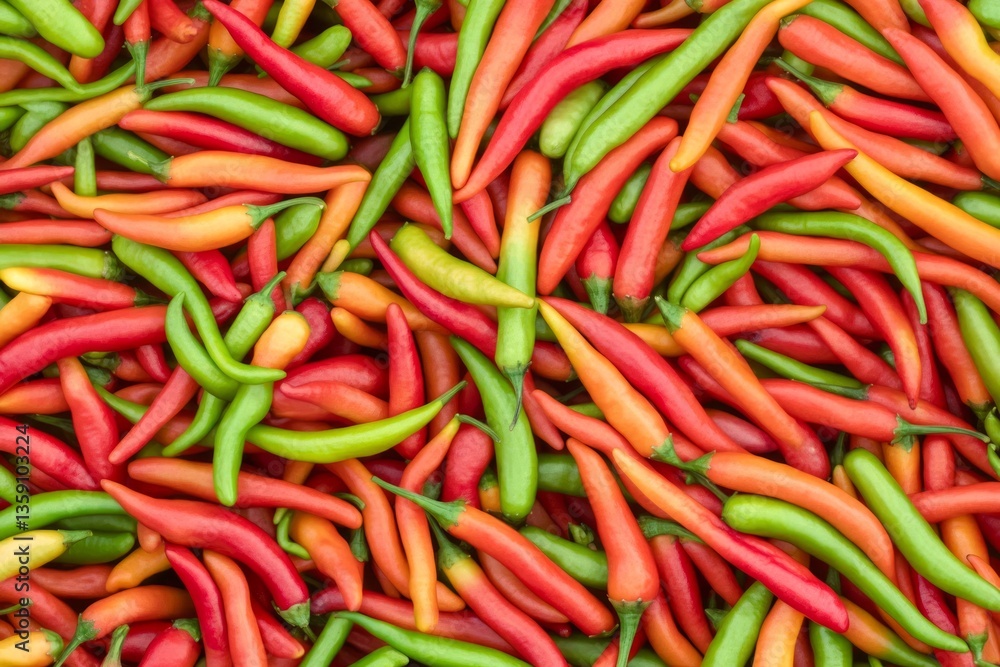 Vibrant Array of Colorful Chili Peppers - A Fresh Harvest Vibrant Array of Colorful Chili Peppers - A Fresh Harvest