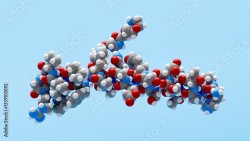 Semaglutide molecule, illustration
