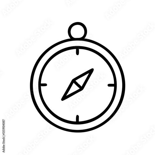 Free Download Compass icon outline on white background - GFXLoad
