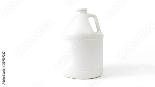 An image of a White Gallon Plastic Jug isolated on a white background