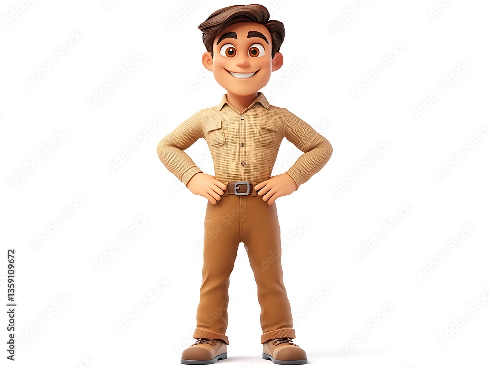 Character pose for animation studio setting 3d model creative environment Character pose for animation studio setting 3d model creative environment