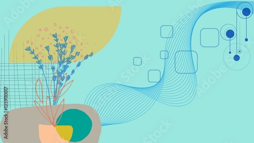 vector illustration of an abstract flower