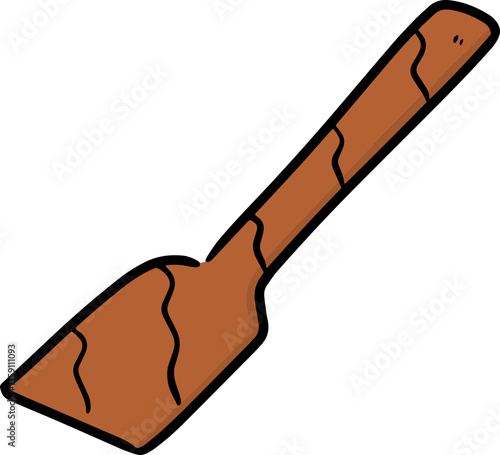 Illustration of wooden flipper