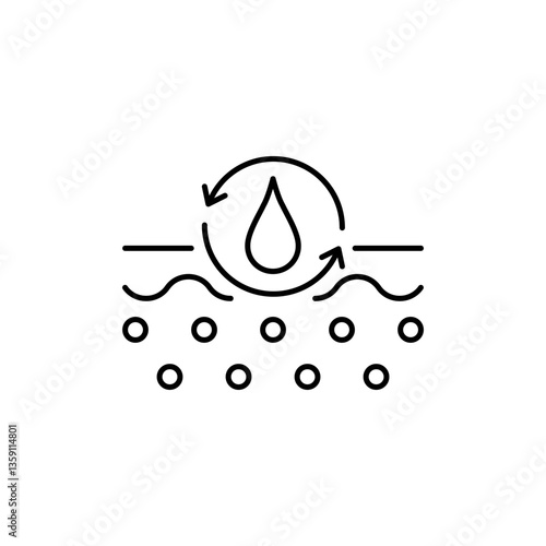Skin moisturizing icon editable stroke