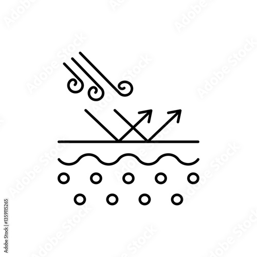Protection skin from wind icon editable stroke