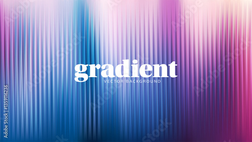 Ripple glass distortion effect background. Abstract fractal ribbed glass texture with vibrant gradients smooth fluted vertical lines. Reeded Bold dynamic design blending futuristic tones vector bg
